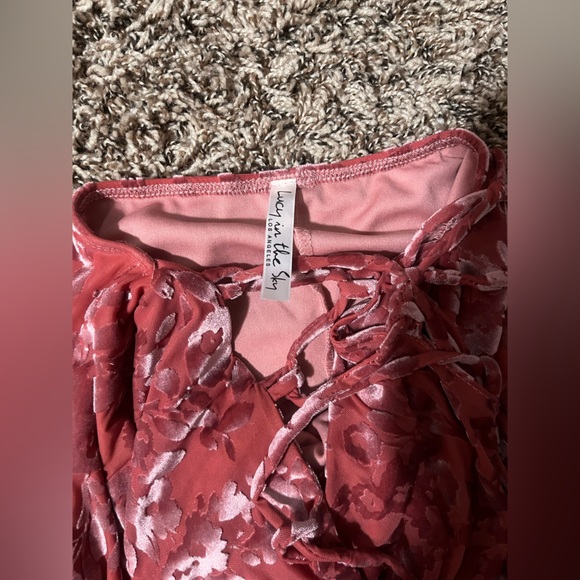 Bodycon Dress in Velvet Rose (Lucy in the Sky) - Picture 3 of 3